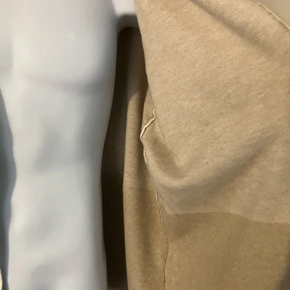 Color Block Black Tan Cream Hooded Coat 1X - Picture 3 of 4